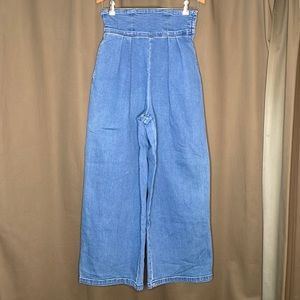 Moussy High Waist Side Zip Wide Leg Jeans